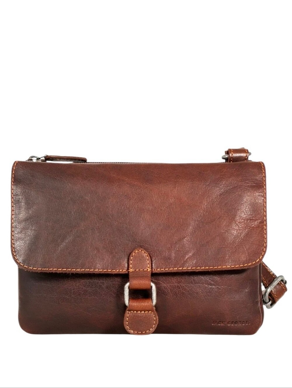 Jack Georges "Voyager Collection" Leather Crossbody Bag